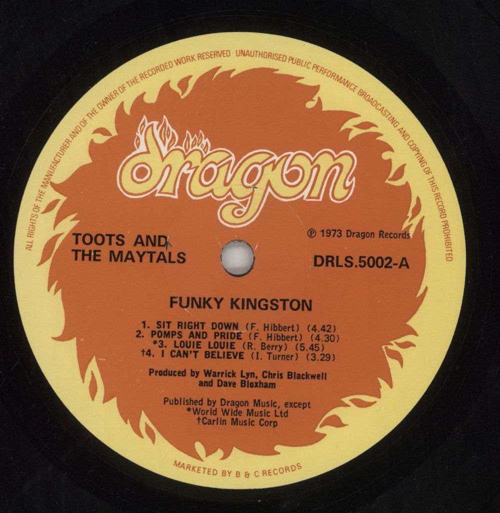 Toots & The Maytals Funky Kingston - EX UK vinyl LP album (LP record) OO9LPFU859481