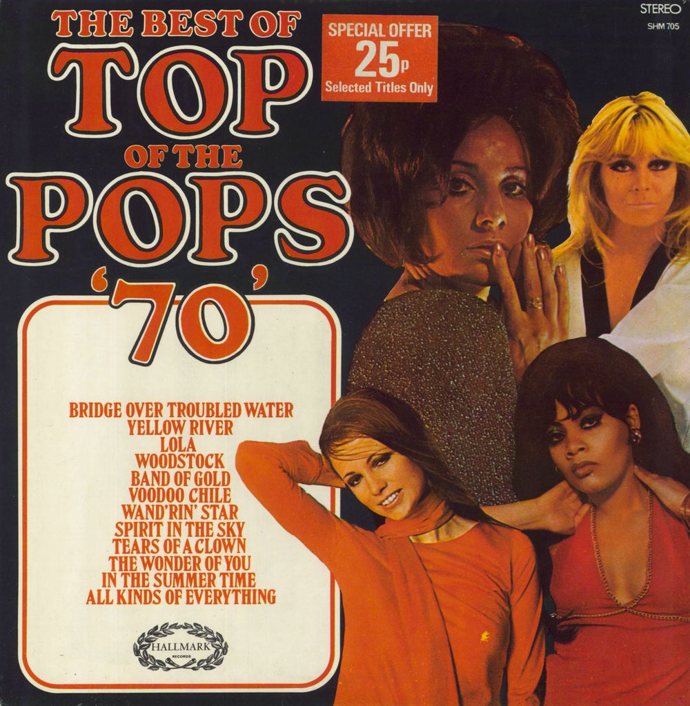 Top Of The Pops The Best Of Top Of The Pops '70' UK vinyl LP album (LP record) SHM705