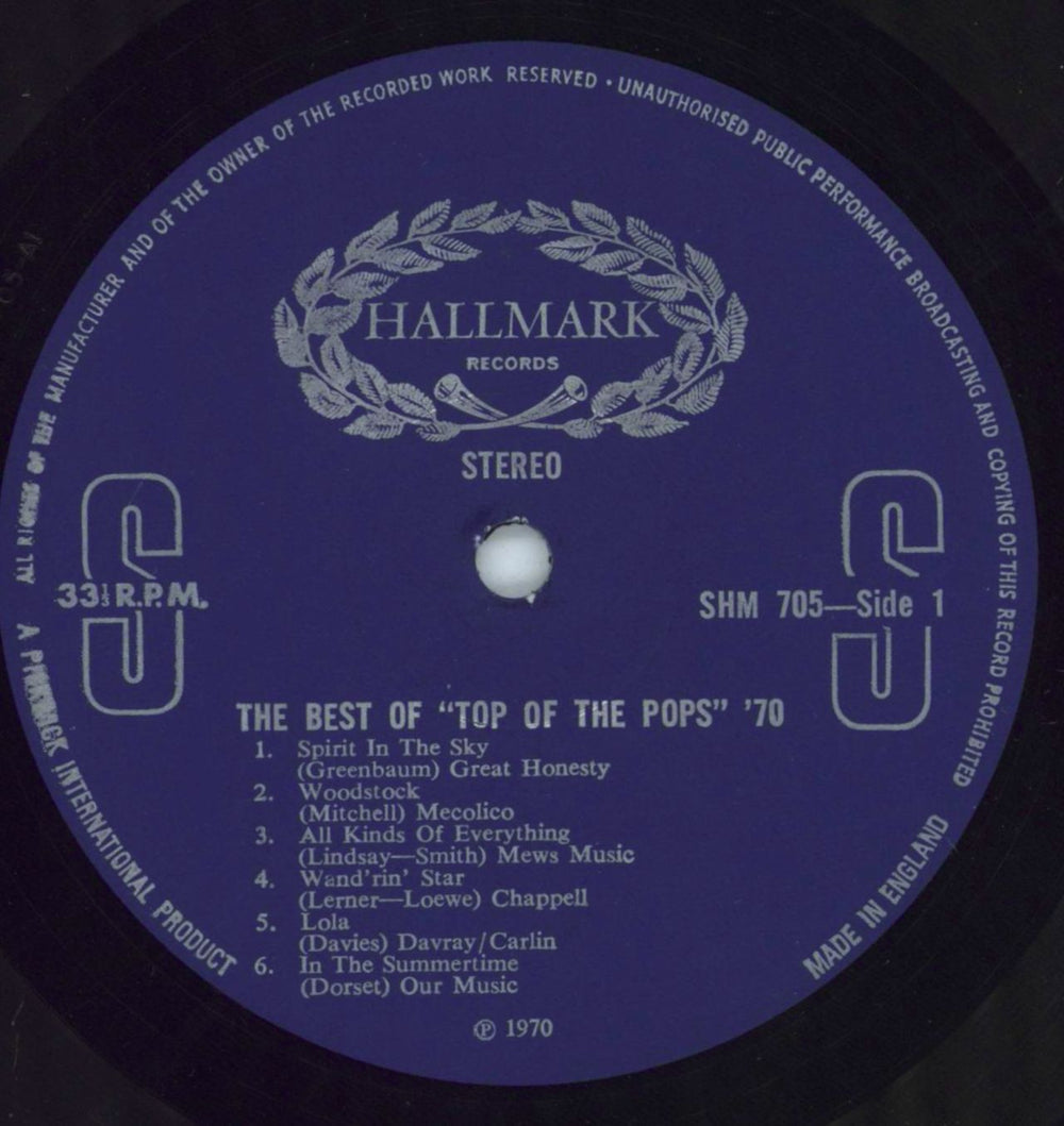 Top Of The Pops The Best Of Top Of The Pops '70' UK vinyl LP album (LP record) T6FLPTH760148