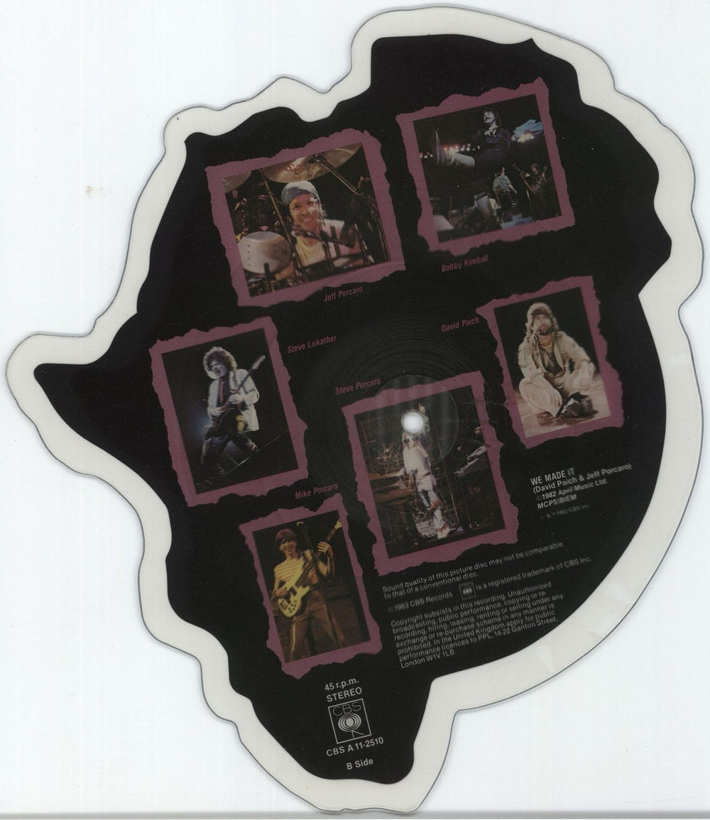 Toto Africa UK shaped picture disc (picture disc vinyl record)