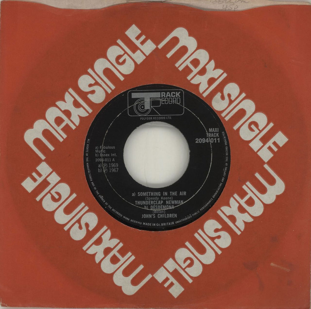 Track Records Maxi Single - Wide Centred UK 7" vinyl single (7 inch record / 45) 2094-011