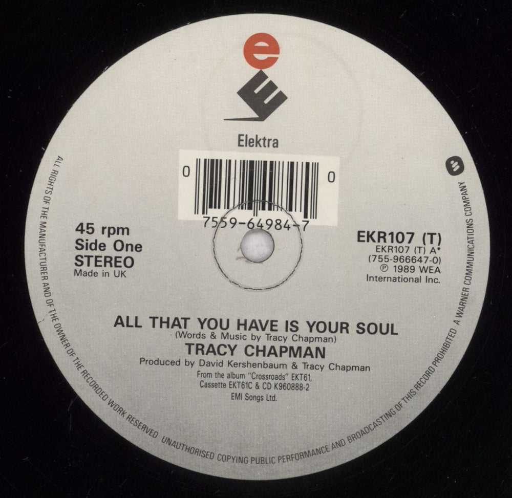 Tracy Chapman All That You Have Is Your Soul UK 12" vinyl single (12 inch record / Maxi-single) TRA12AL840266