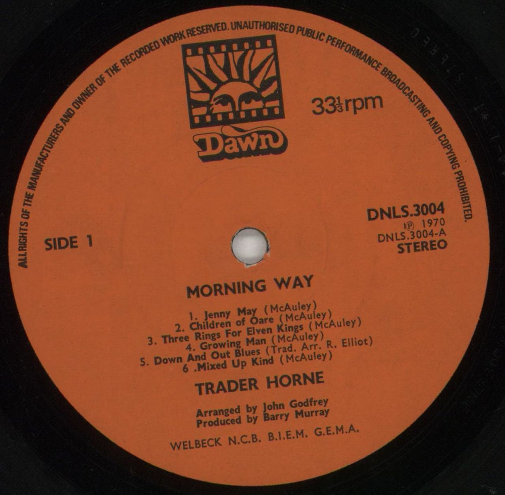 Trader Horne Morning Way UK vinyl LP album (LP record) T4HLPMO796342