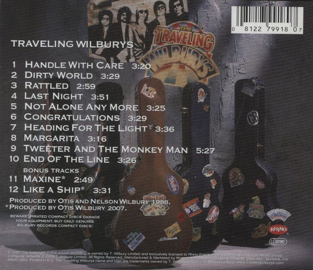 Traveling Wilburys Volume 1 UK CD album (CDLP) 081227991807