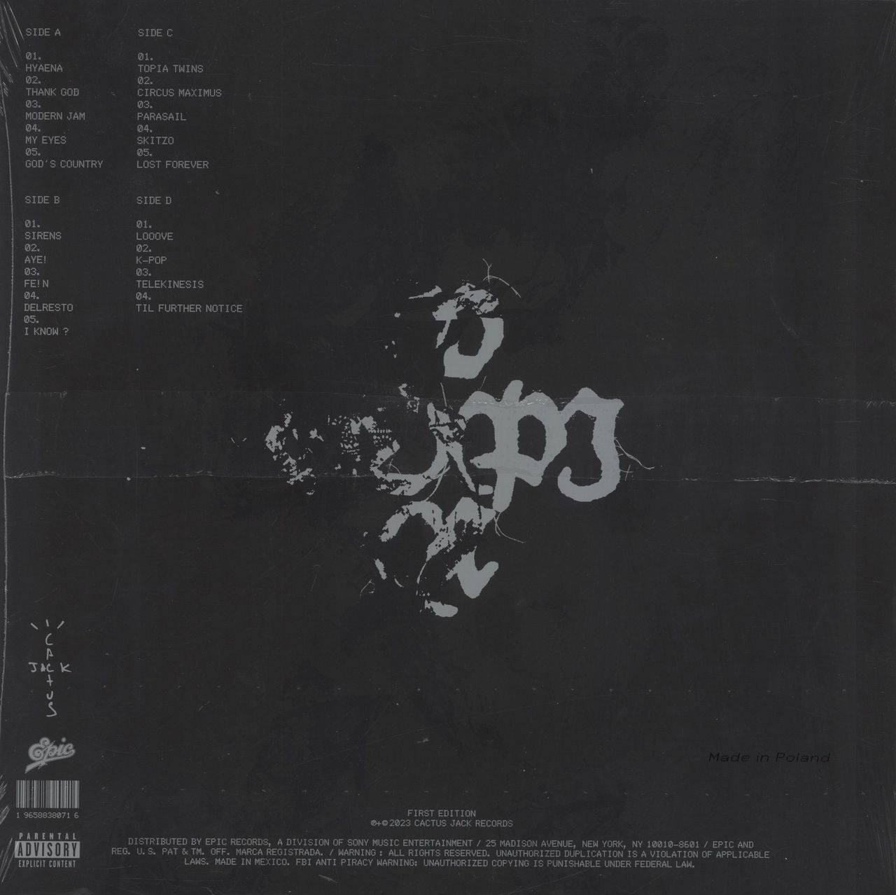 Travis scott トラビス utopia 2LP vinyl 新品未開封 Travis Scott Utopia Cover 2 2XLP Vinyl - GB