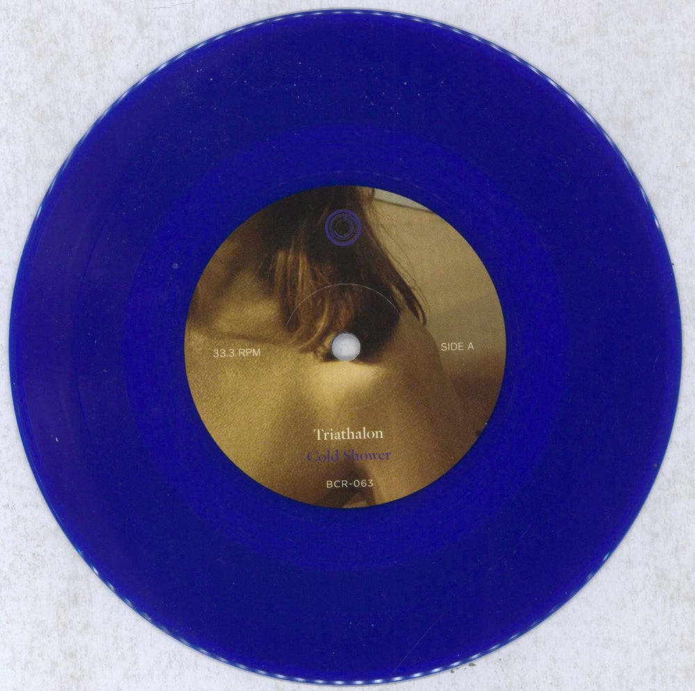 Triathalon Cold Shower - Clear Blue Vinyl US 7" vinyl single (7 inch record / 45) 66807CO837056