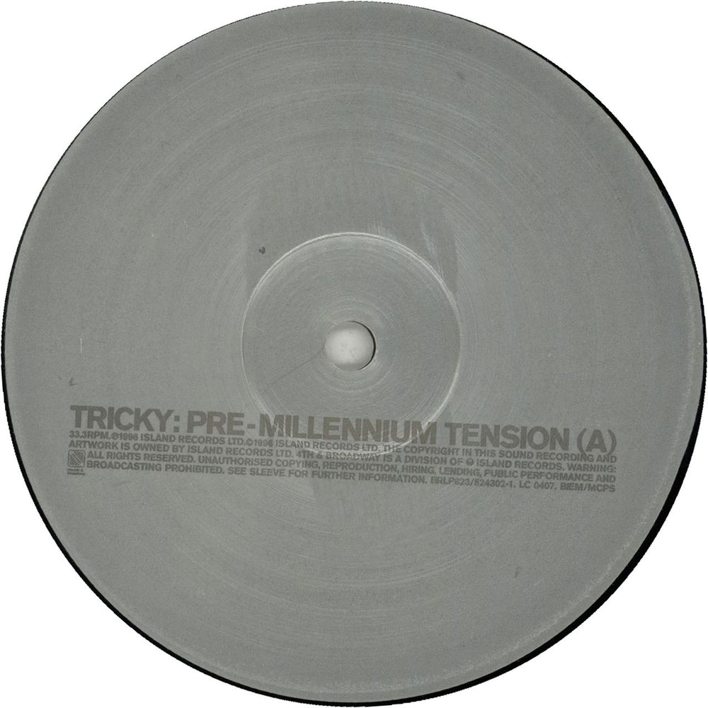 Tricky Pre-Millennium Tension UK vinyl LP album (LP record) TRKLPPR648074