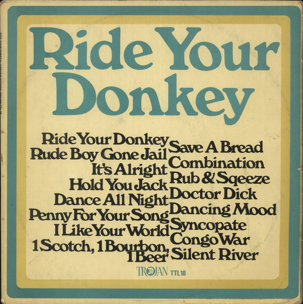 Trojan Records Ride Your Donkey - VG UK vinyl LP album (LP record) TTL18