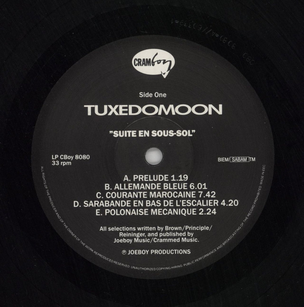 Tuxedo Junction Suite En Sous-Sol / Time To Lose Belgian vinyl LP album (LP record) UU-LPSU861827