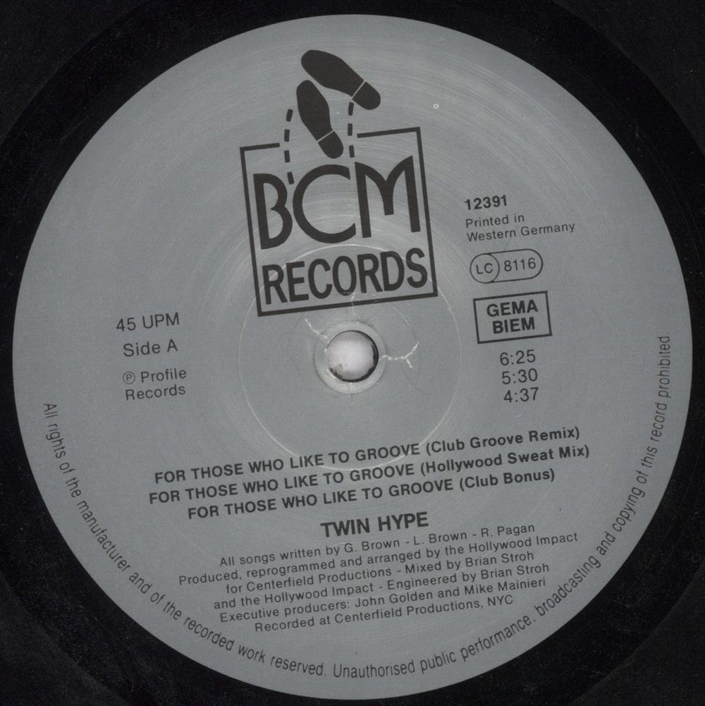 Twin Hype For Those Who Like To Groove German 12" vinyl single (12 inch record / Maxi-single) 7XP12FO839149