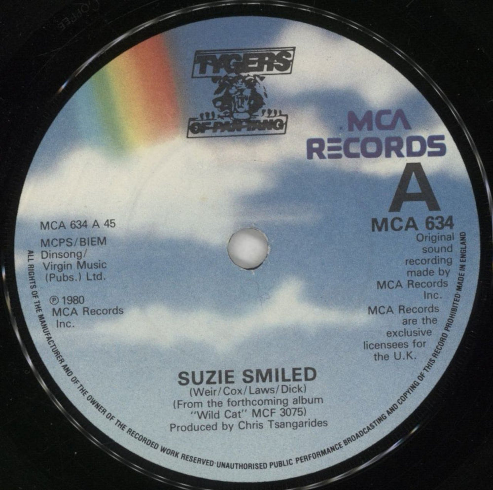 Tygers Of Pan Tang Suzie Smiled UK 7" vinyl single (7 inch record / 45) TYG07SU552170