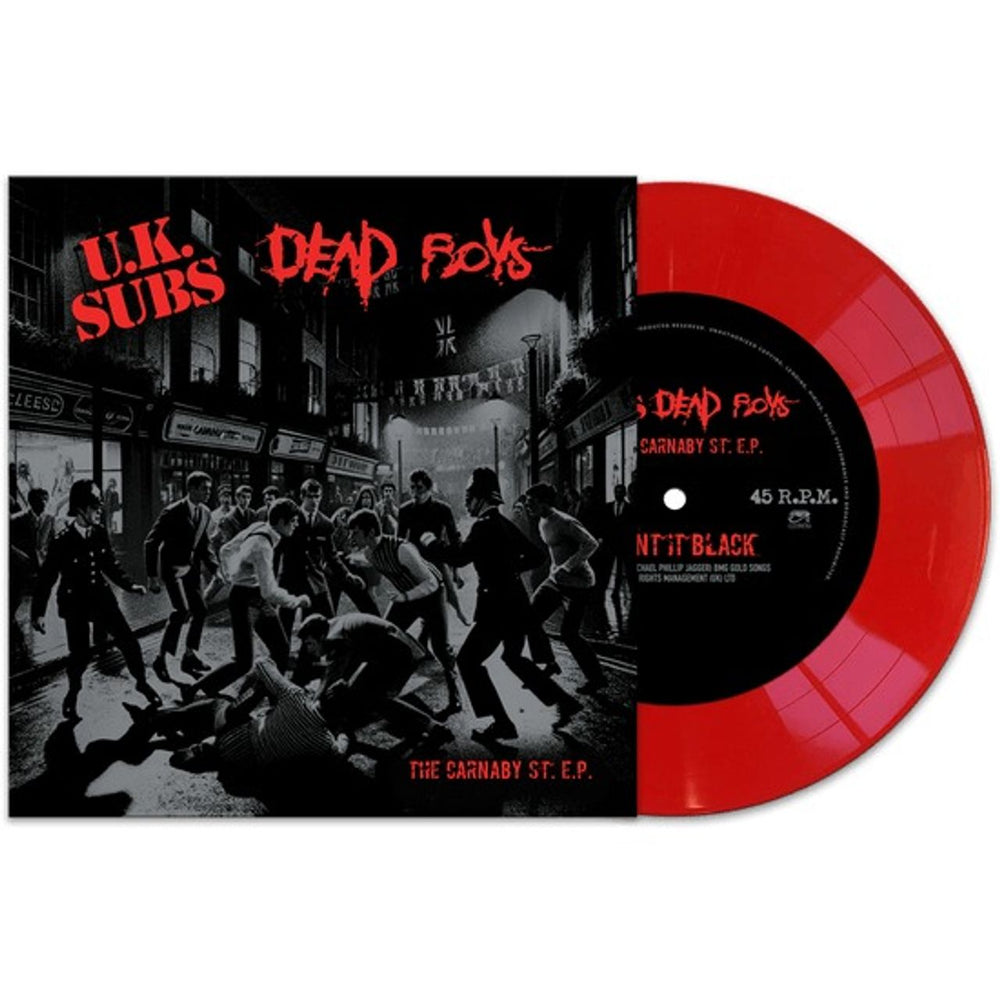 U.K. Subs The Carnaby Street EP - Red Vinyl - Limited to 333 Copies - Sealed US 7" vinyl single (7 inch record / 45) CLO05447