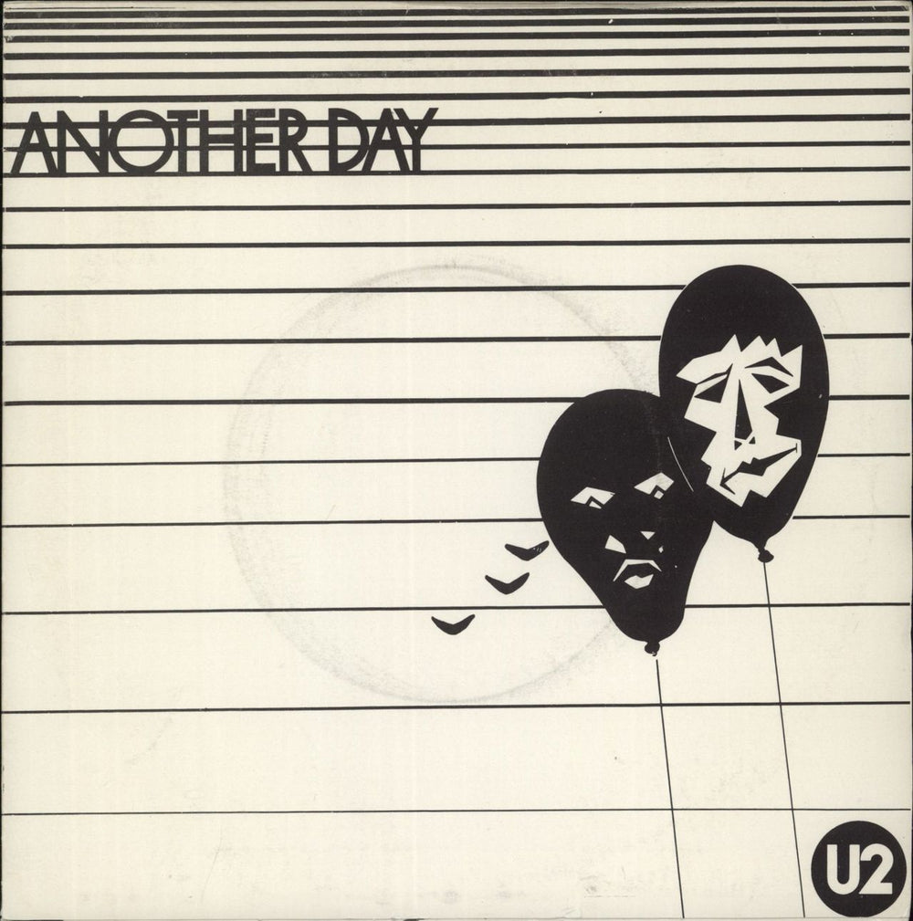U2 Another Day - Yellow Vinyl - Large Thumb Cut Irish 7" vinyl single (7 inch record / 45) CBS8306