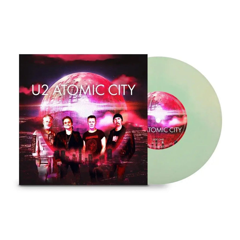 U2 Atomic City - Photoluminescent Transparent Vinyl - Sealed UK 7" vinyl single (7 inch record / 45) 5863778