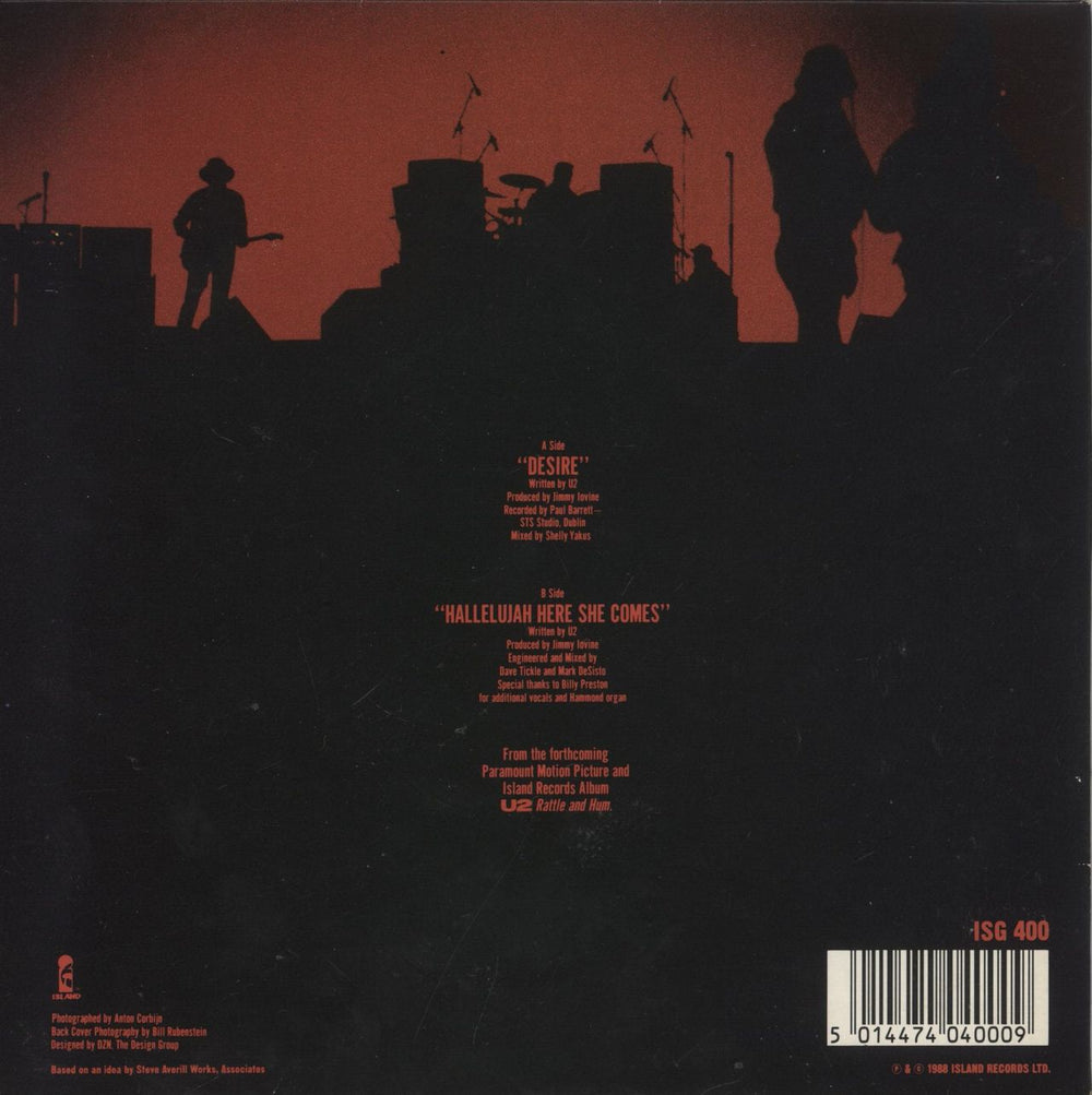 U2 Desire - Gatefold UK 7" vinyl single (7 inch record / 45) 5014474040009