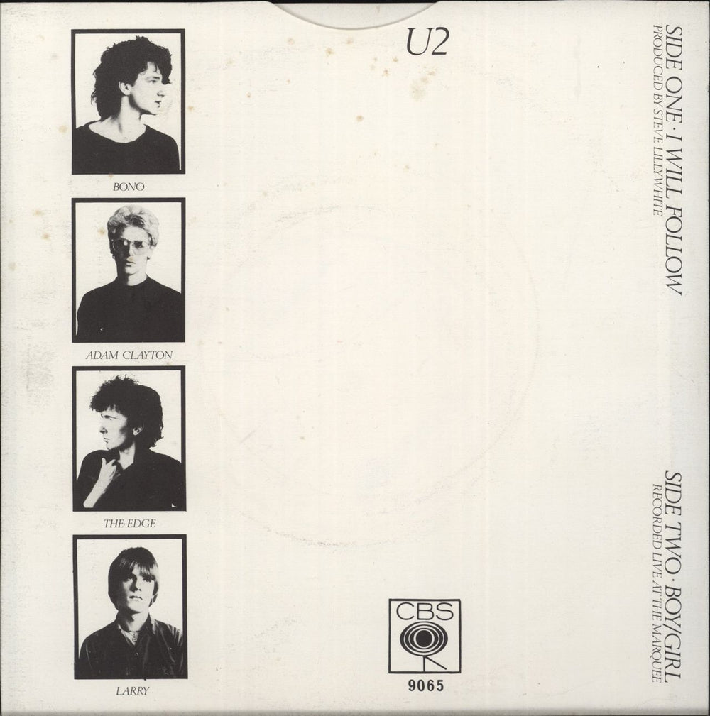 U2 I Will Follow - Yellow vinyl - EX Irish 7" vinyl single (7 inch record / 45)
