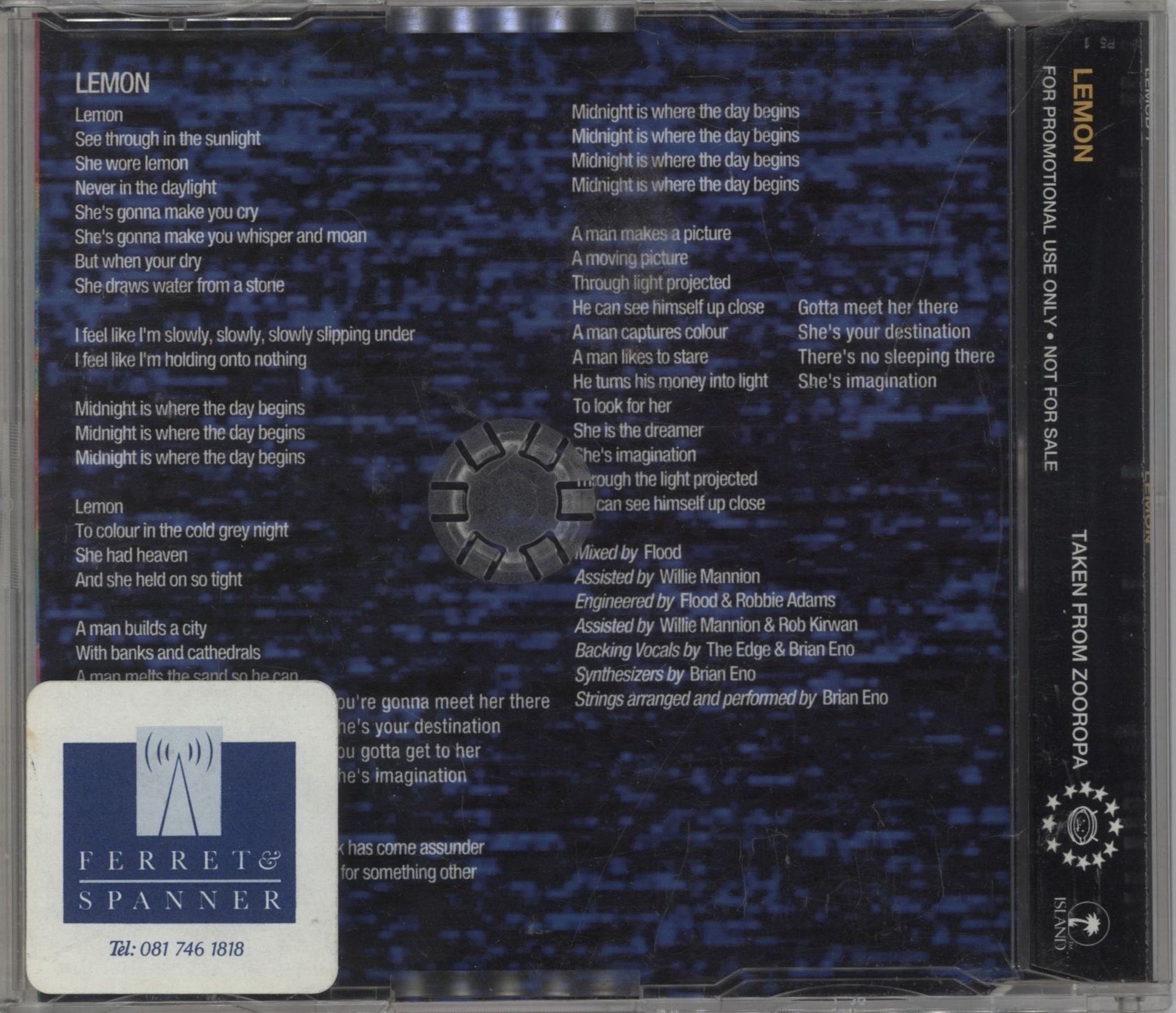 U2 Lemon - Silver Pressed Disc UK Promo CD single (CD5 / 5\")