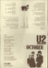 U2 October + Fan Club Lyric Sheet UK vinyl LP album (LP record)