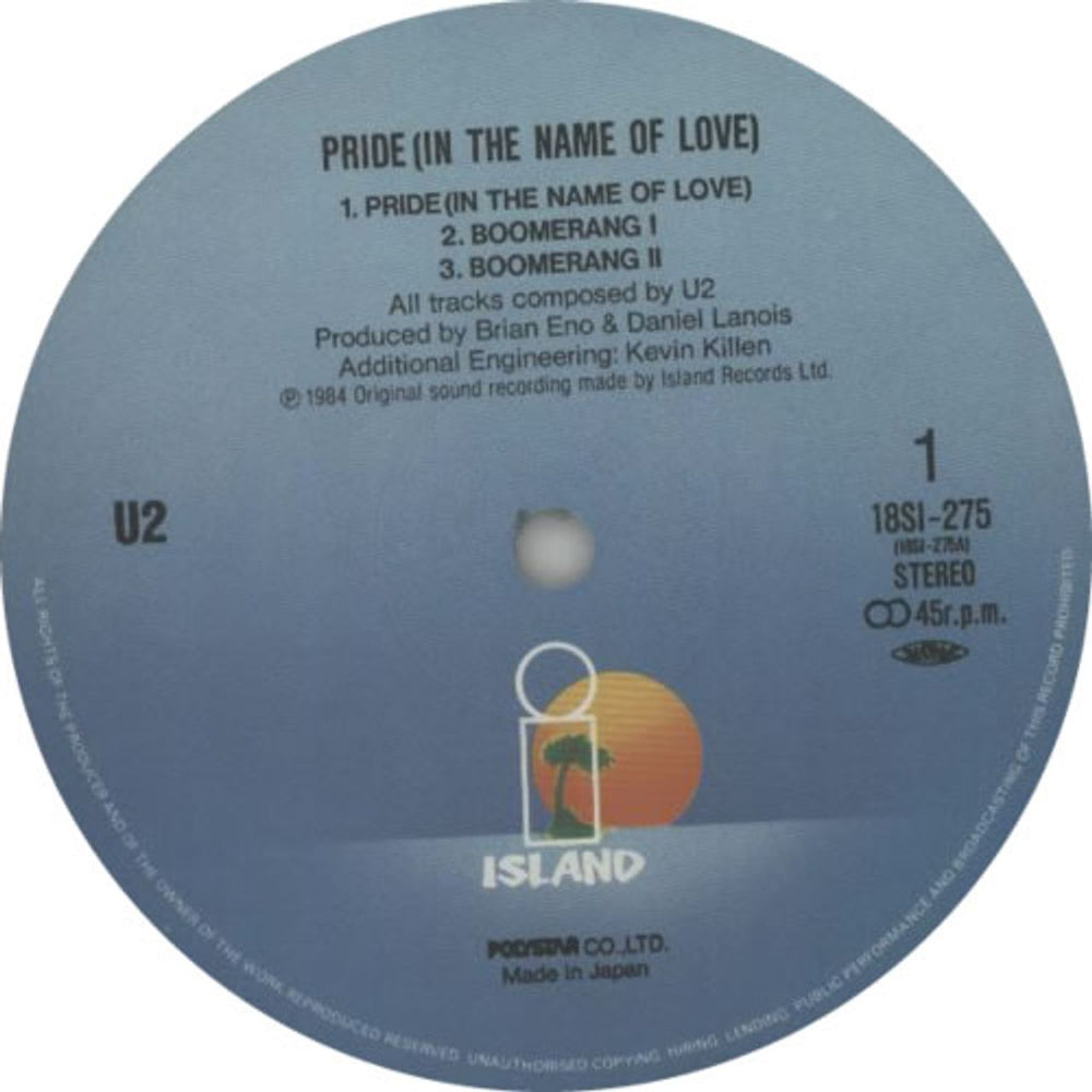 U2 Pride (In The Name Of Love) Japanese 12" vinyl single (12 inch record / Maxi-single) U-212PR234292