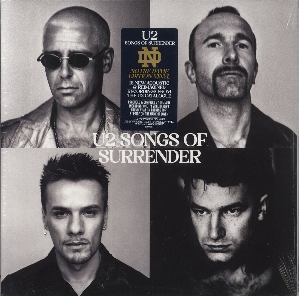 U2 Songs Of Surrender: Notre Dame Edition - Blue /Gold Vinyl - Sealed US 2-LP vinyl record set (Double LP Album) 4899567