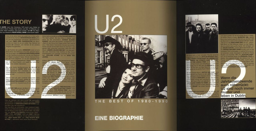 U2 The Best Of 1980-1990 - Eine Biographie German handbill U-2HBTH182084