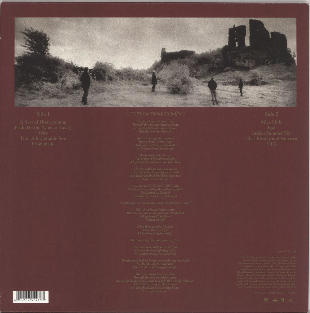 U2 The Unforgettable Fire - 180gm UK vinyl LP album (LP record) 602517924161