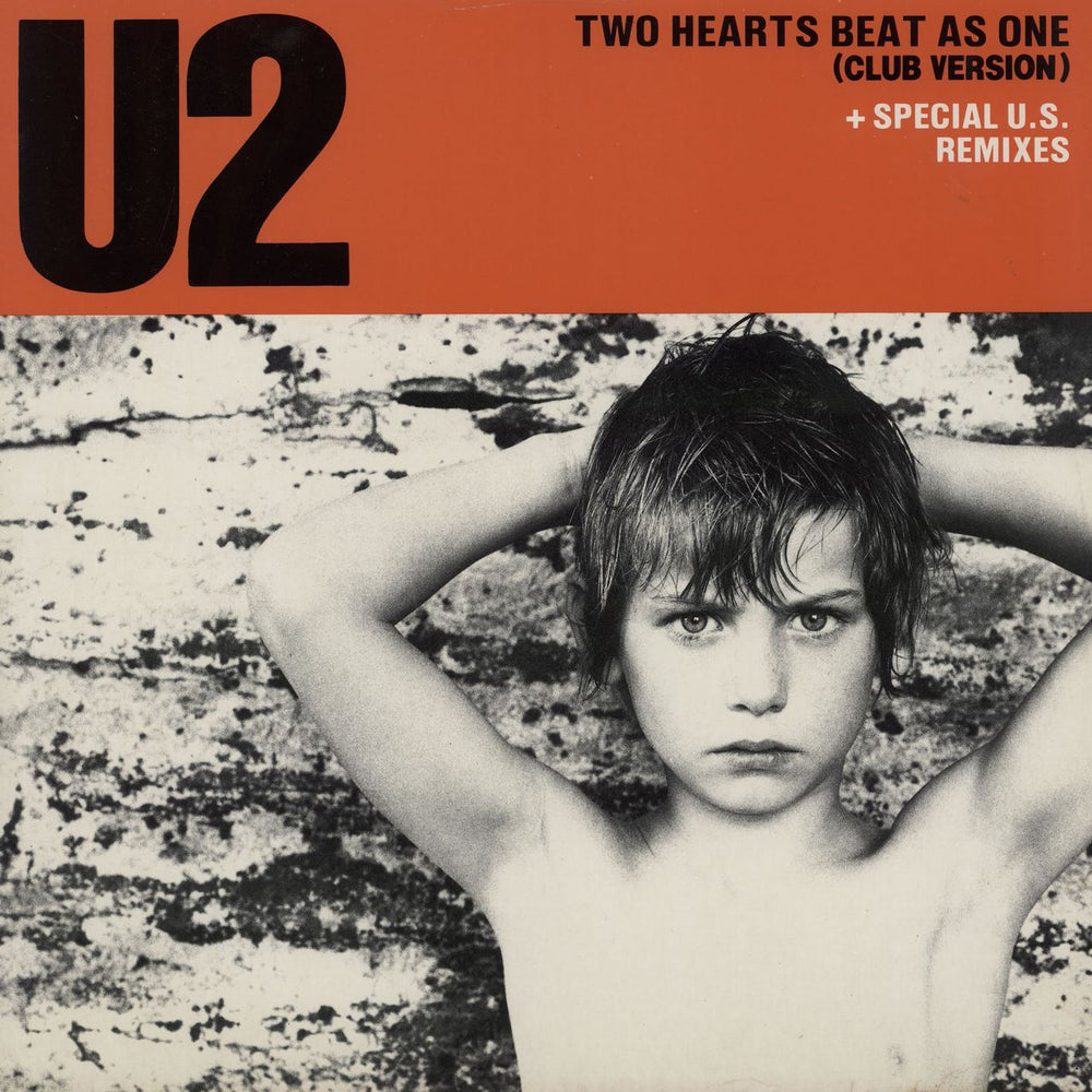 U2 Two Hearts Beat As One + Sleeve UK 12" vinyl single (12 inch record / Maxi-single) 12IS109