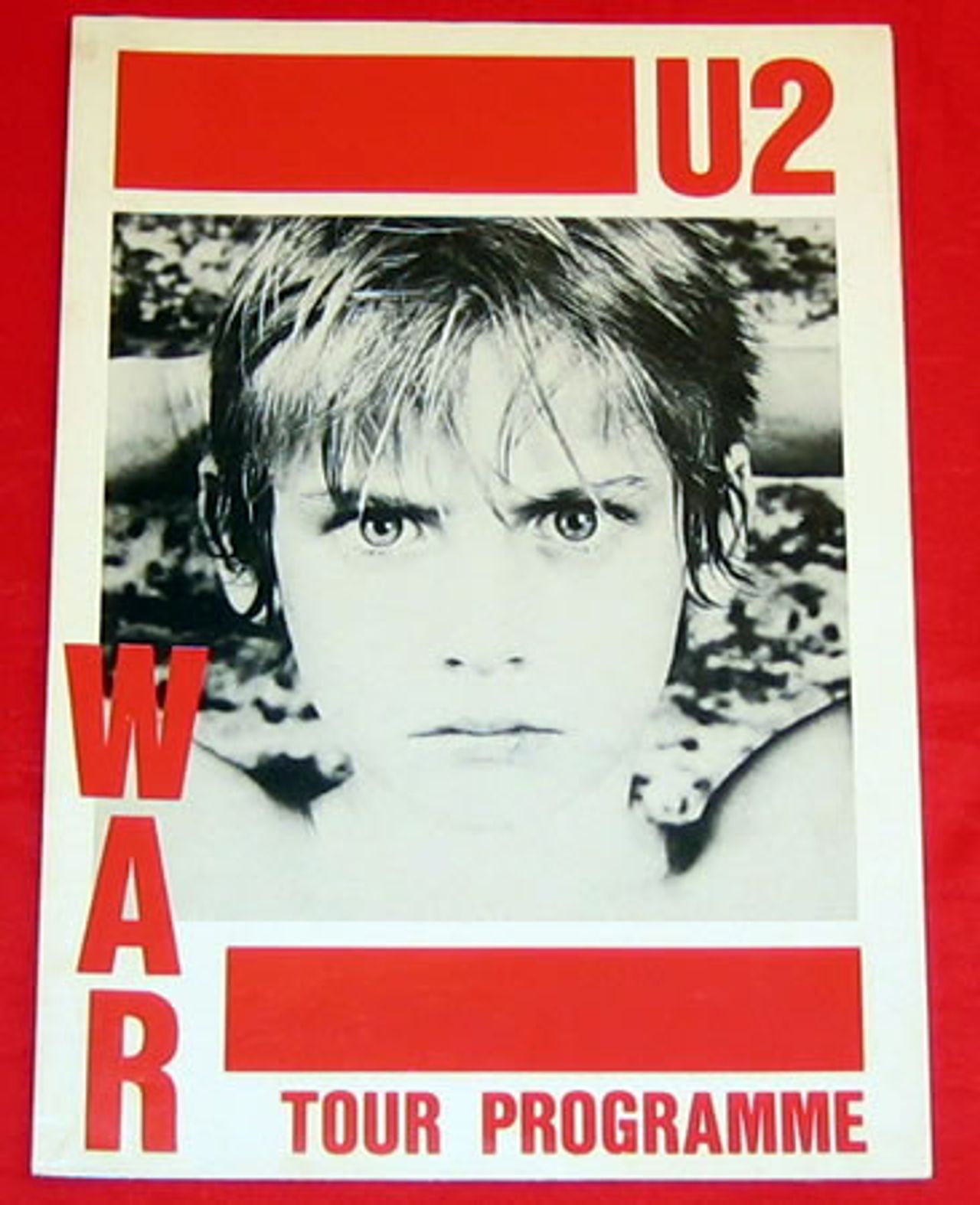 U2 War Postergramme UK tour programme TOUR PROGRAMME