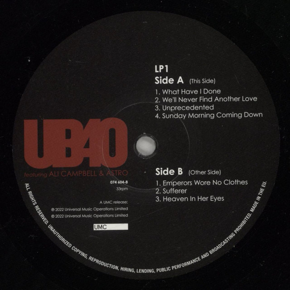UB40 Unprecedented UK 2-LP vinyl record set (Double LP Album) UB42LUN875281