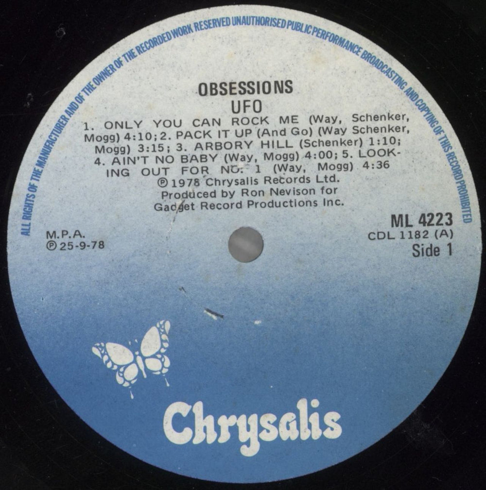 UFO Obsession South African vinyl LP album (LP record) UFOLPOB857432