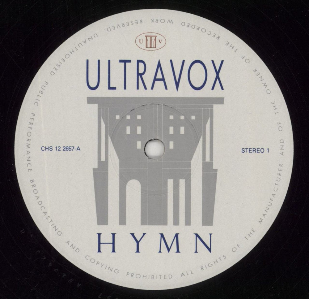 Ultravox Hymn + picture sleeve UK 12" vinyl single (12 inch record / Maxi-single) VOX12HY15194