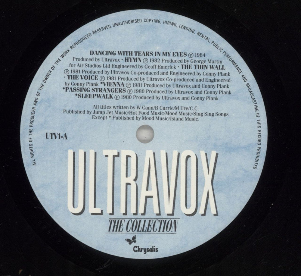 Ultravox The Collection - EX UK vinyl LP album (LP record) VOXLPTH878832