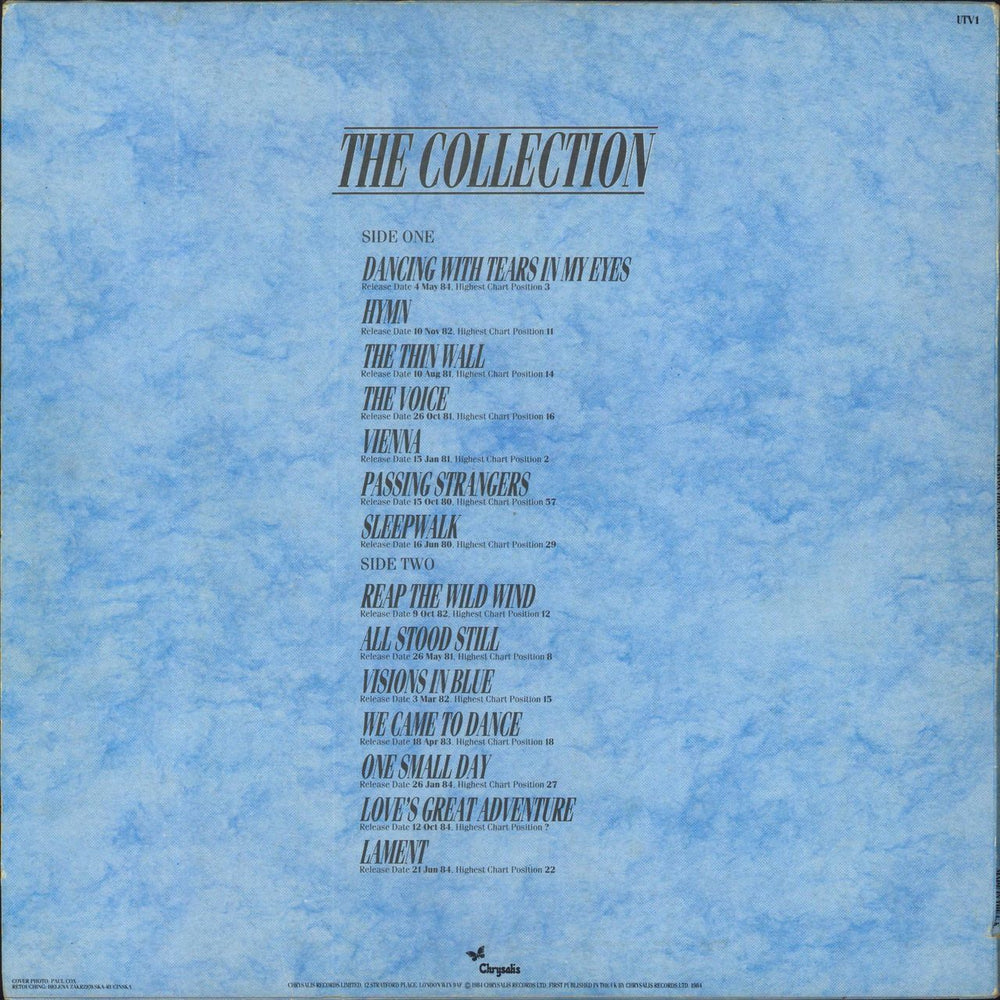 Ultravox The Collection UK vinyl LP album (LP record)