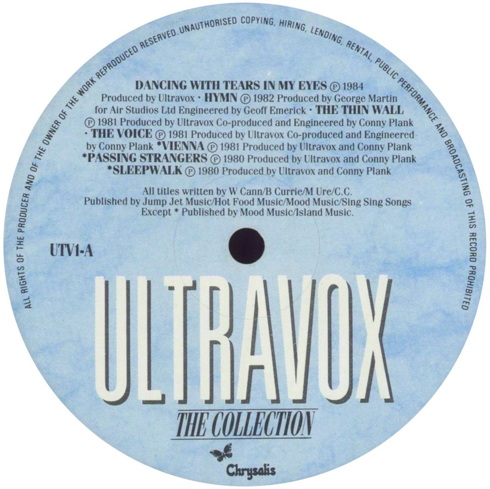 Ultravox The Collection UK vinyl LP album (LP record) VOXLPTH231403