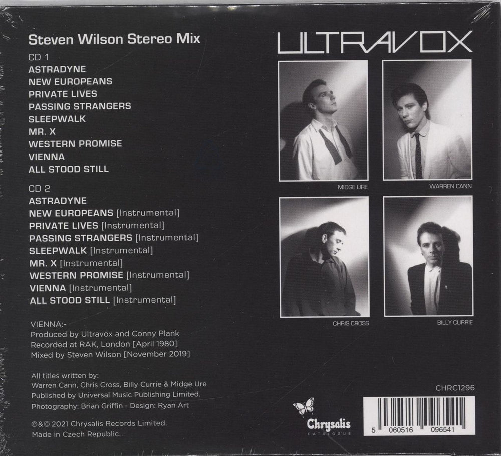 Ultravox Vienna - RSD 2021 - Steven Wilson Stereo Mix + Instrumental - Sealed UK 2 CD album set (Double CD) VOX2CVI770385