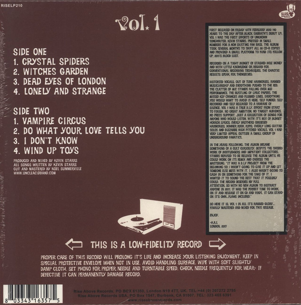 Uncle Acid & The Deadbeats Vol. 1 - Swamp Green Vinyl UK vinyl LP album (LP record) 803343163575