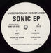 Underground Resistance (Label) Sonic EP US 12" vinyl single (12 inch record / Maxi-single) UR002