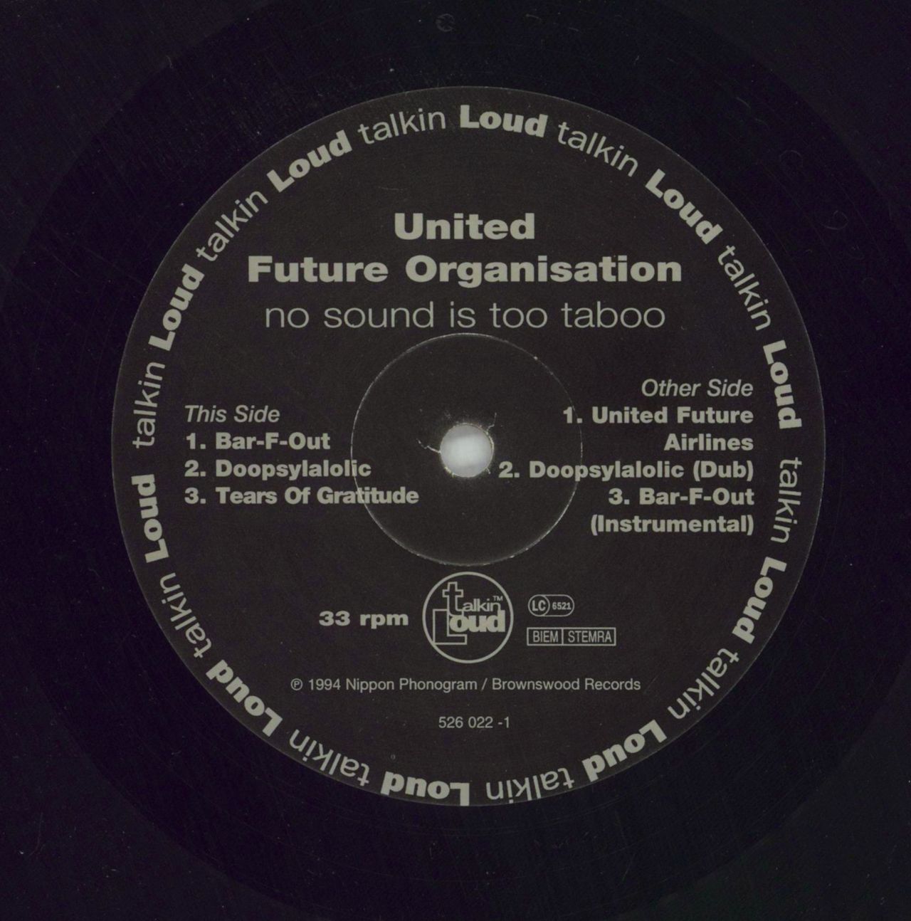 United Future Organization No Sound Is Too Taboo UK 2-LP