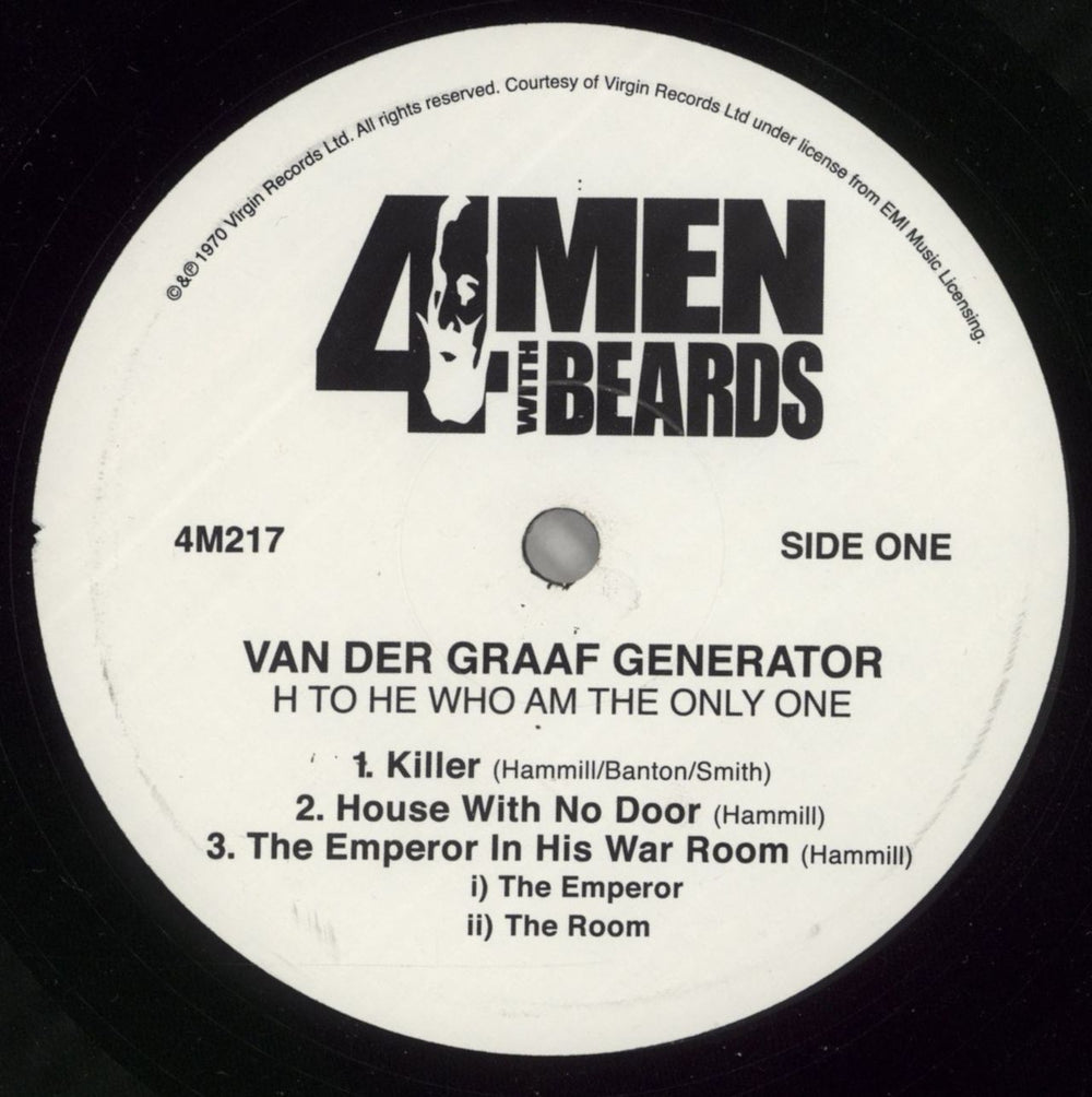 Van Der Graaf Generator H To He Who Am The Only One US Promo vinyl LP album (LP record) VDGLPHT871631