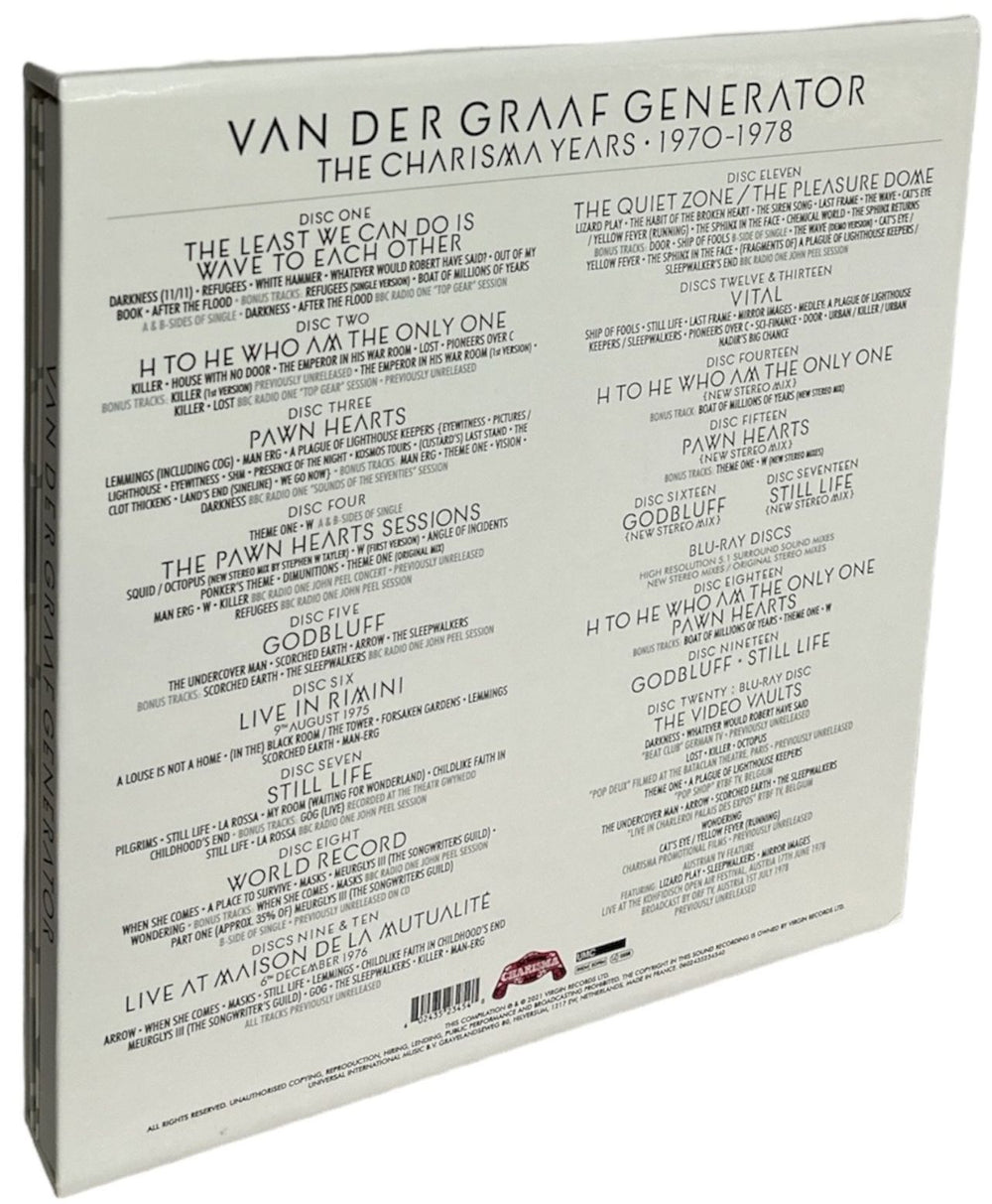 Van Der Graaf Generator The Charisma Years 1970-1978 - 20 Disc Super Deluxe UK CD Album Box Set 602435234540