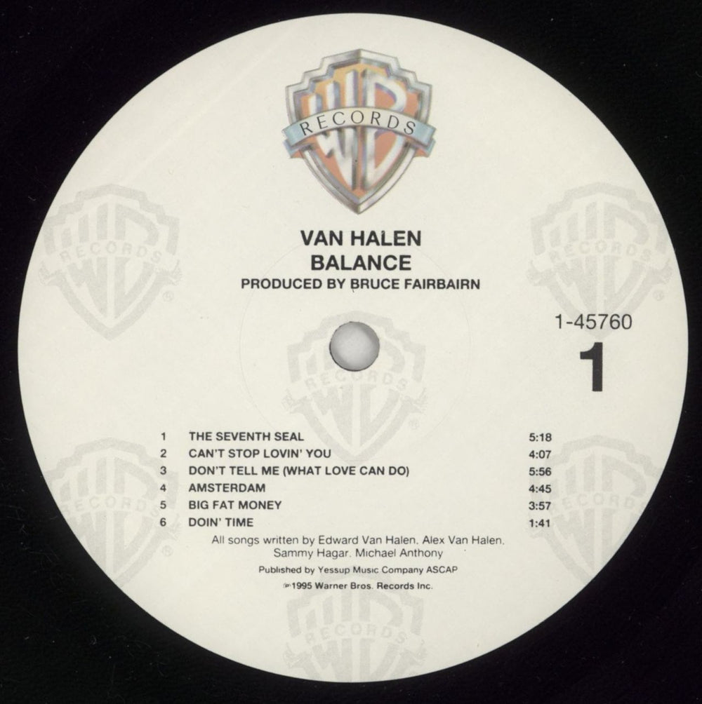 Van Halen Balance - Shrink US vinyl LP album (LP record) VNHLPBA339960
