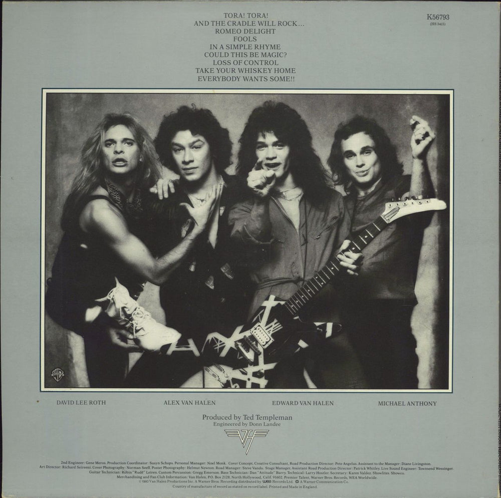 Van Halen Women And Children First UK vinyl LP album (LP record)