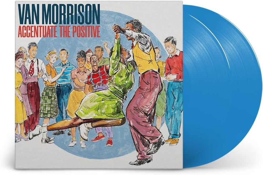 Van Morrison Accentuate The Positive - Blue Vinyl - Sealed UK 2-LP vinyl record set (Double LP Album) 3369665