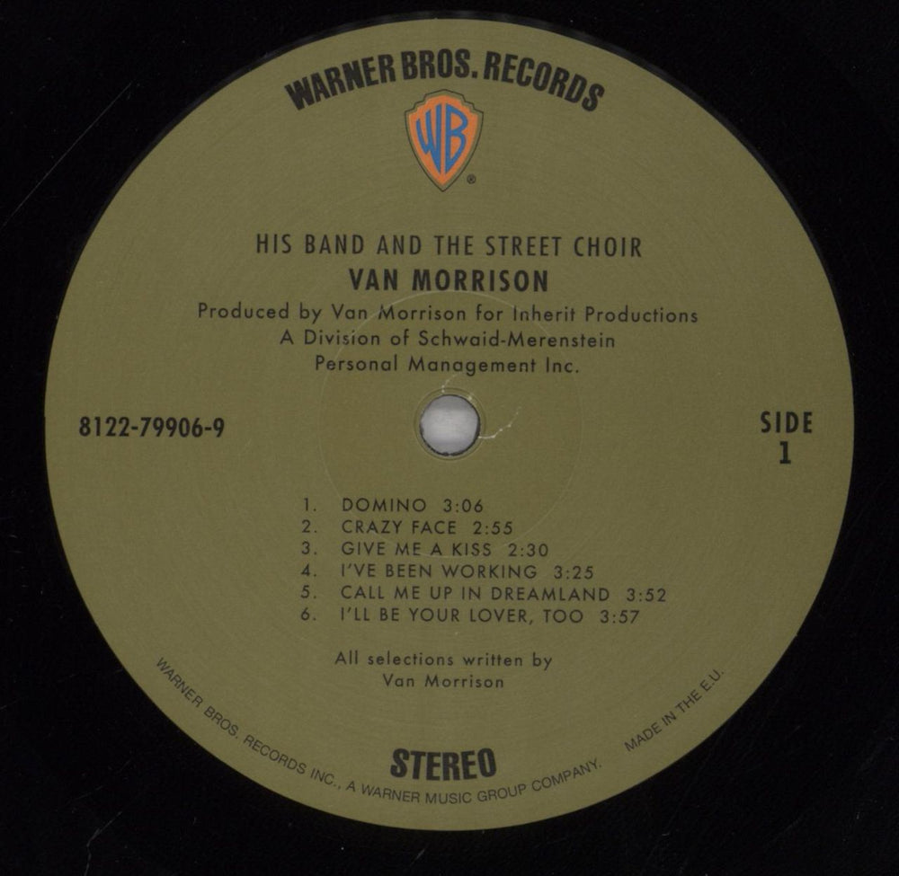 Van Morrison His Band And The Street Choir - 180gm Vinyl UK vinyl LP album (LP record) VMOLPHI838183