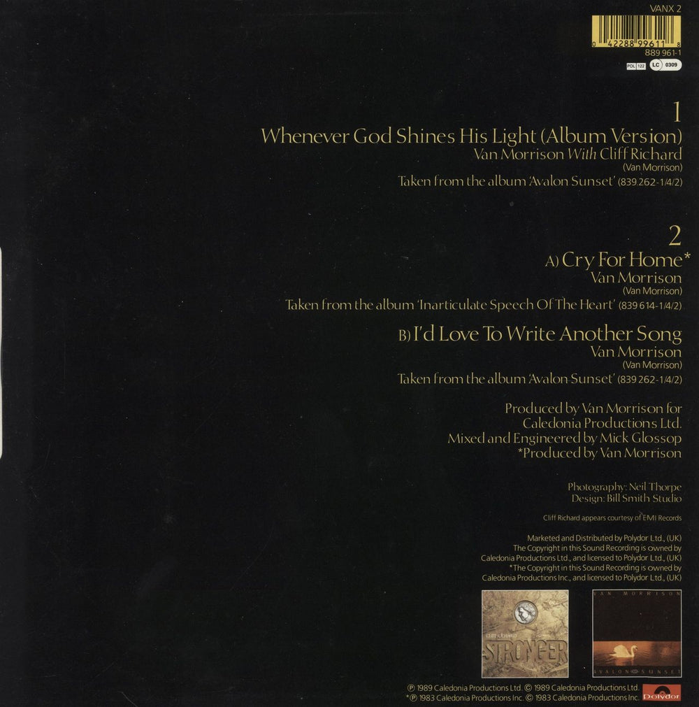 Van Morrison Whenever God Shines His Light UK 12" vinyl single (12 inch record / Maxi-single) 042288996118