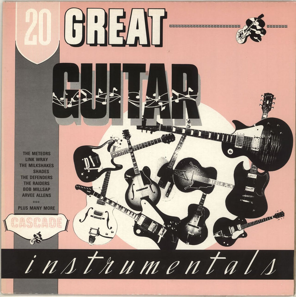 Various-50s/Rock & Roll/Rockabilly 20 Great Guitar Instrumentals UK vinyl LP album (LP record) DROP1006