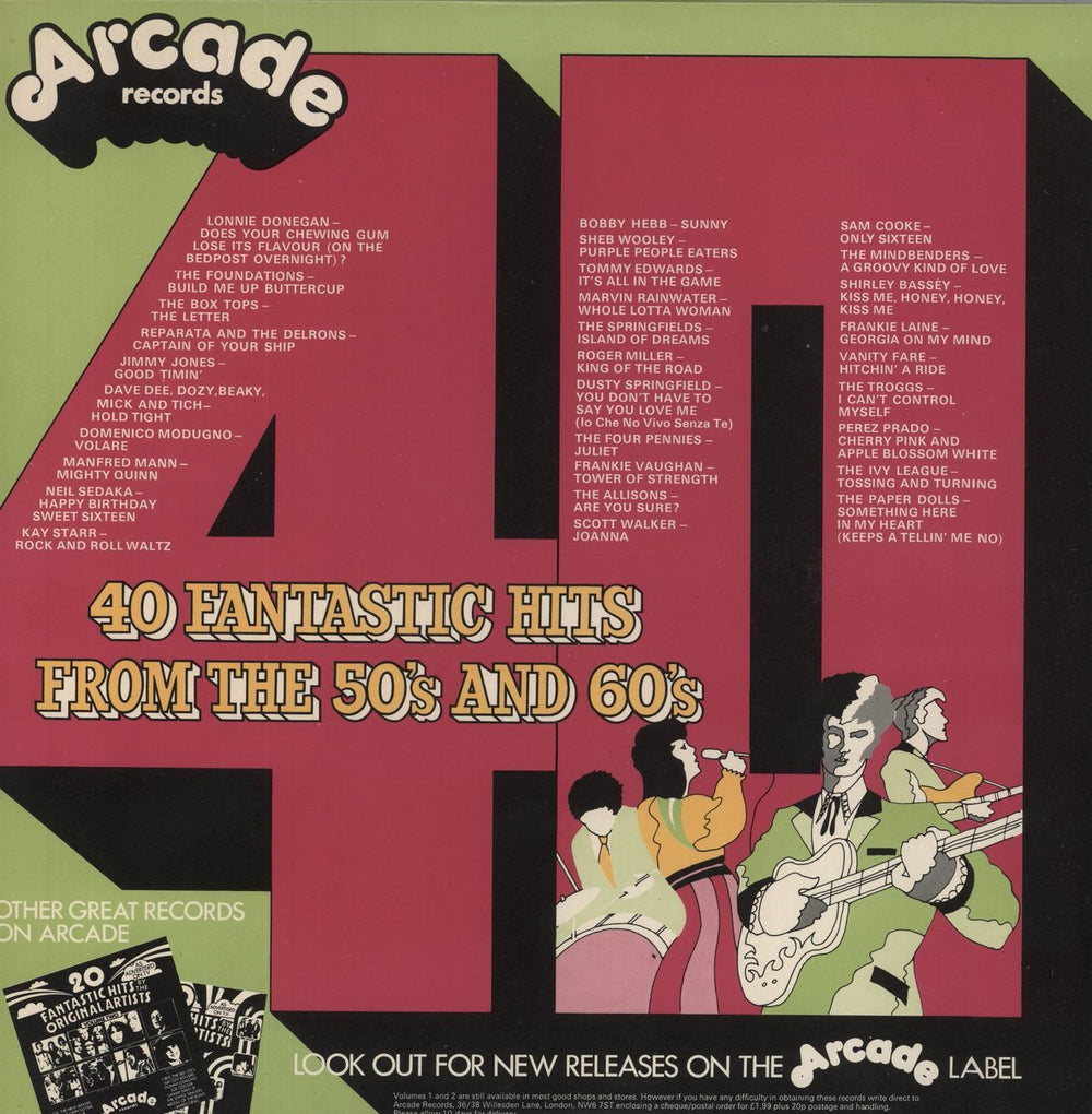 Various-50s/Rock & Roll/Rockabilly 40 Fantastic Hits From The 50's And 60's UK 2-LP vinyl record set (Double LP Album)