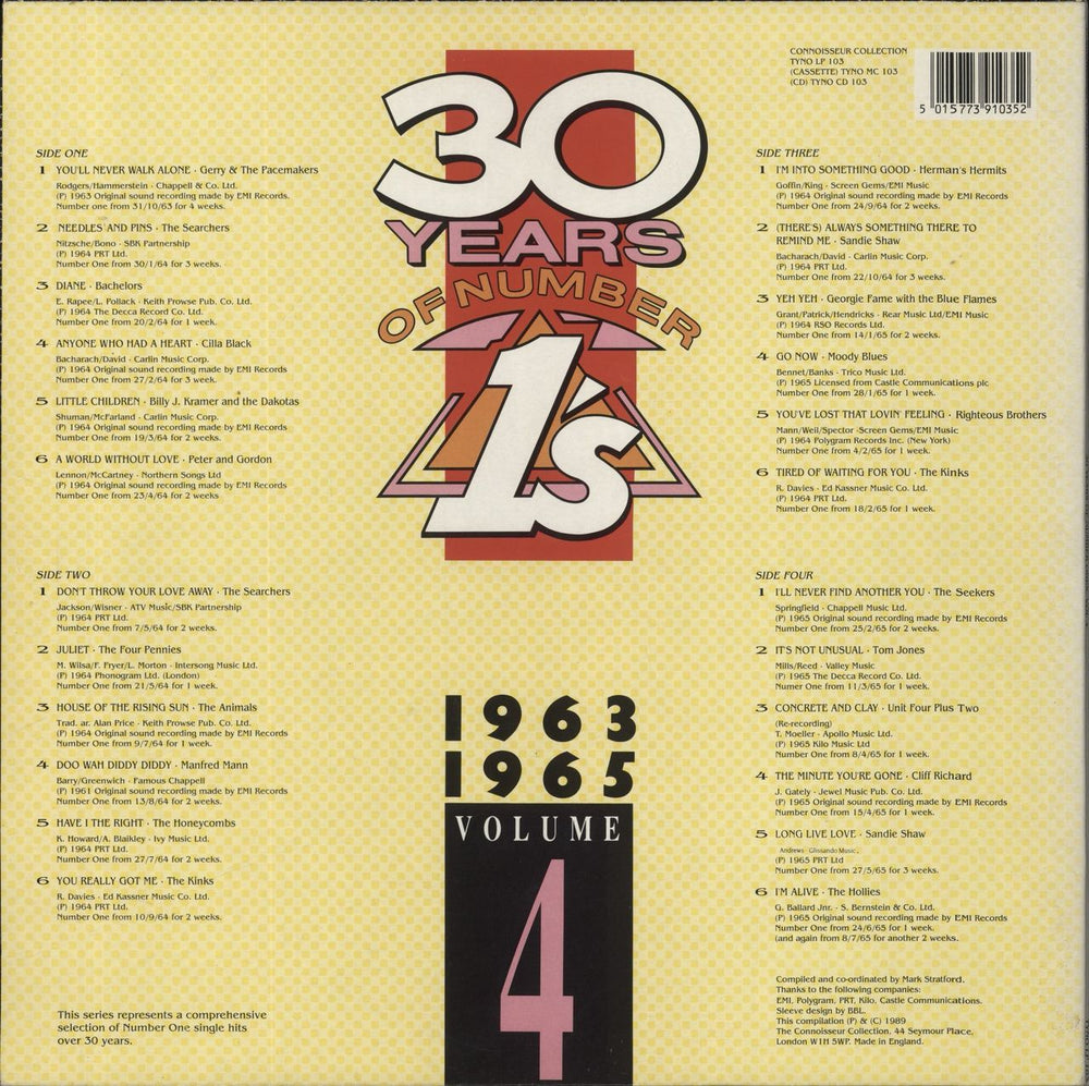 Various-60s & 70s 30 Years Of Number 1's Volume 4 UK 2-LP vinyl record set (Double LP Album)