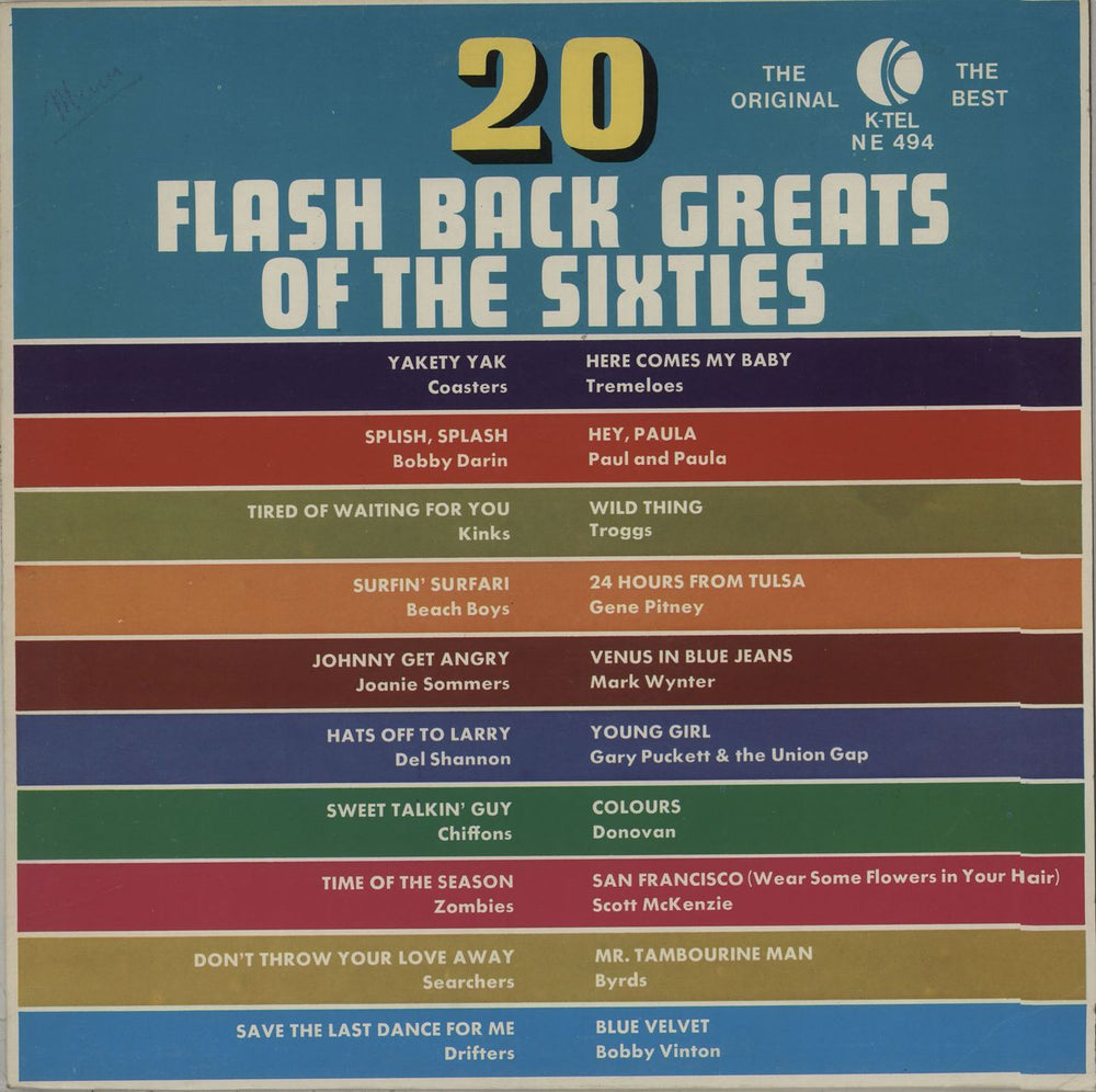 Various-60s & 70s Flash Back Greats Of The Sixties UK vinyl LP album (LP record) NE494