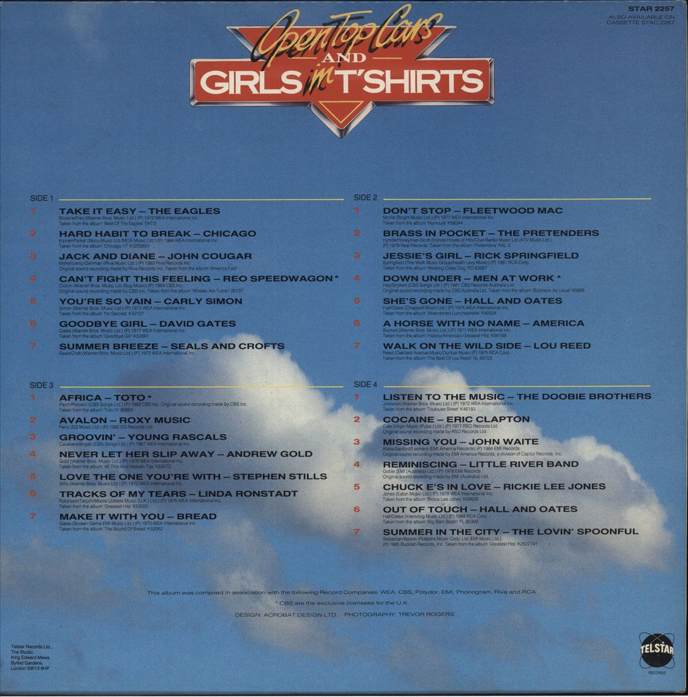 Various-60s & 70s Open Top Cars And Girls In T Shirts UK 2-LP vinyl record set (Double LP Album)